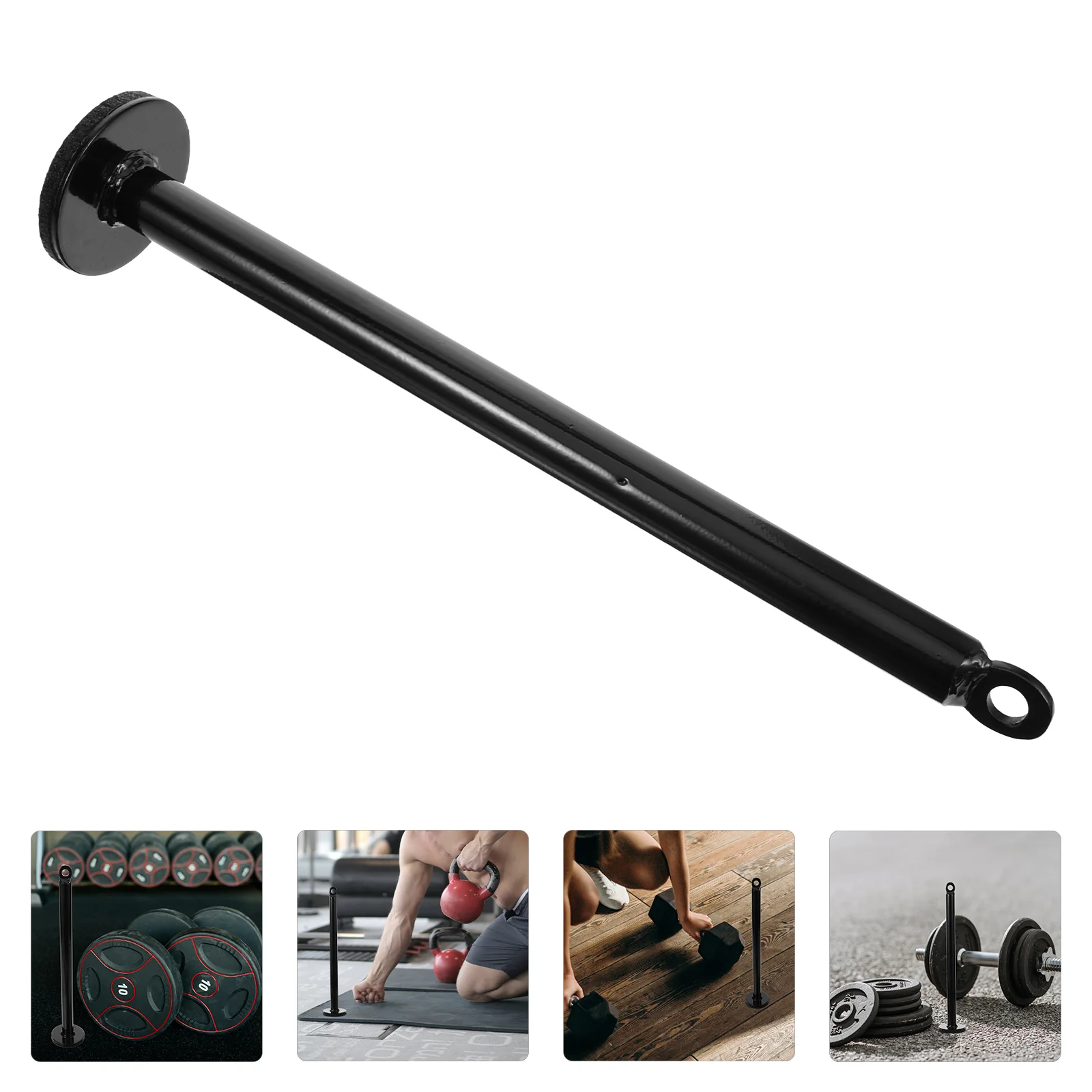 

Barbell Rack Weight Plate Pulley Accessories Cable Machine Attachment Loading Pin Metal Storage Gym Equipment