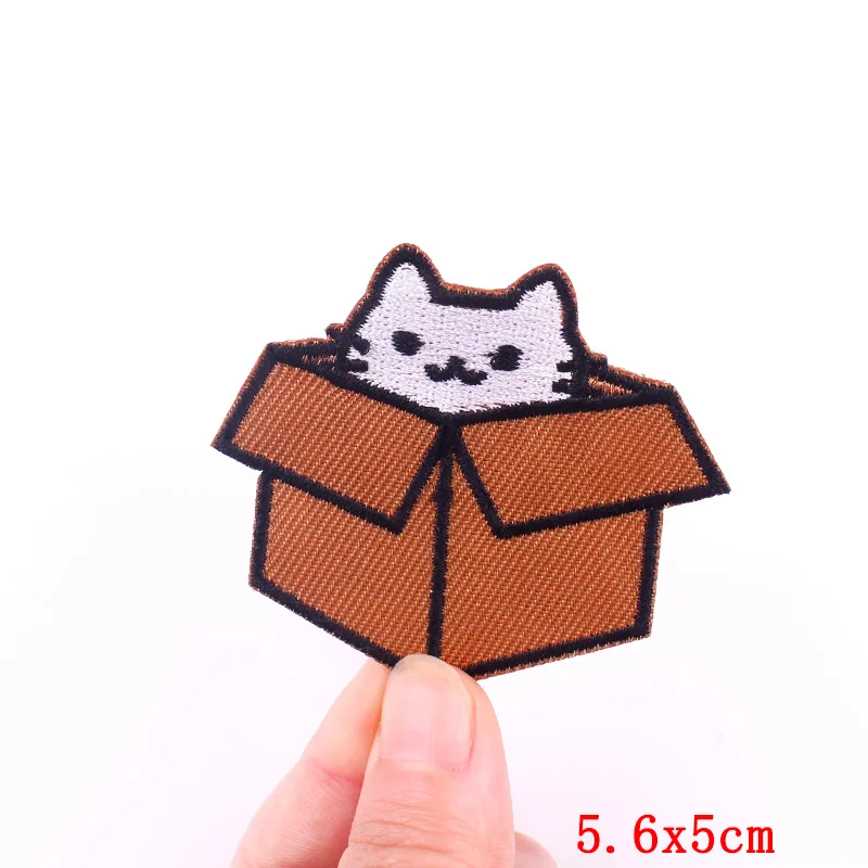 Cartoon bestickte Patches Eisen auf Patches für Kleidung thermoadhäsive Patches auf Kleidung DIY süße Katze Patch Jacke Applikation