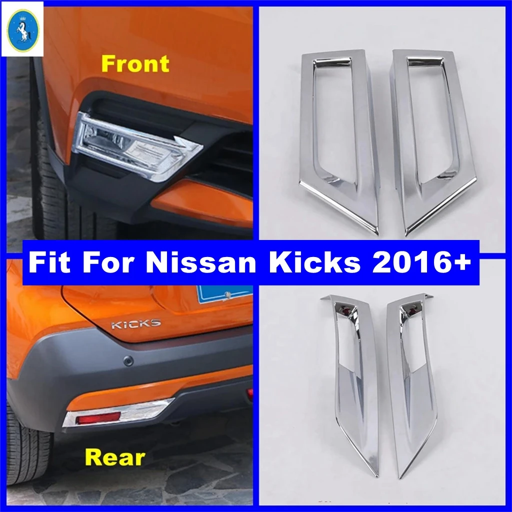 

Chrome Exterior Refit Kit Front / Tail Rear Tailgate Fog Lamps Lights Frame Accessories Cover Trim For Nissan Kicks 2016 - 2023