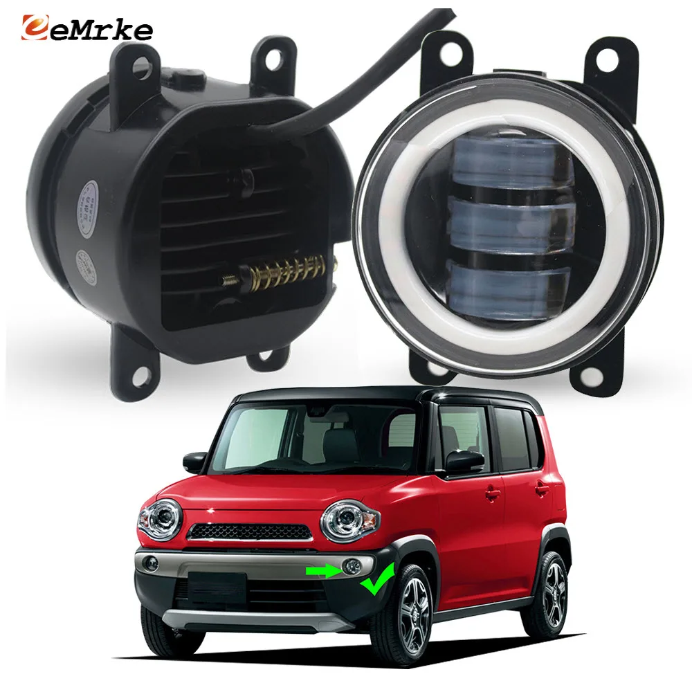 

Светодиодные противотуманные фары дальнего света для Suzuki Hustler MR31S MR41S MR52S MK53S MR92S Xbee MN71S PTF указатель поворота Angel Eye DRL Halo Ring
