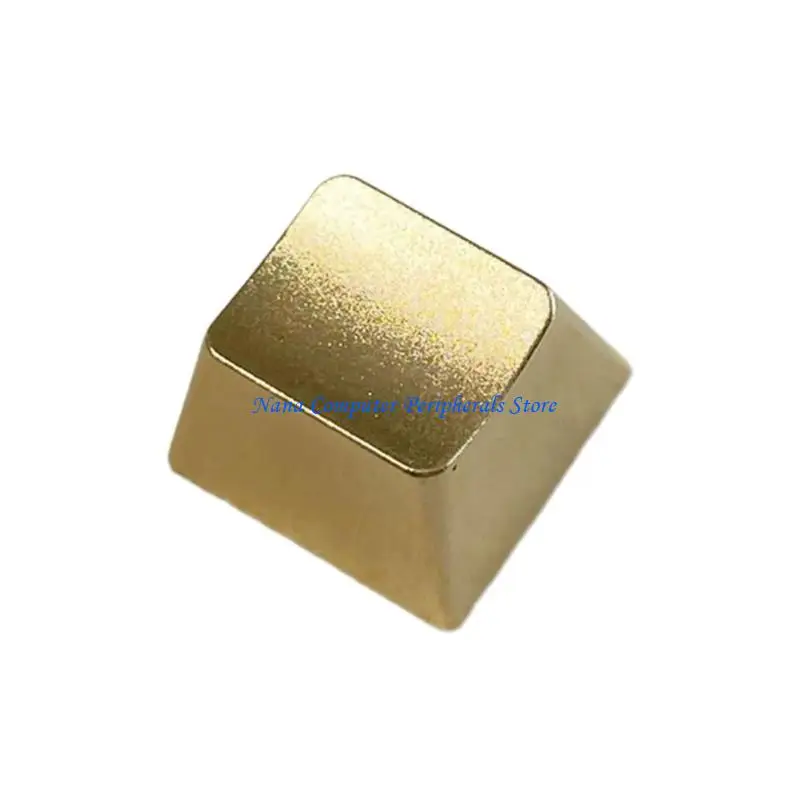 F68C 1 pieza teclas Metal aleación Zinc dorado mate reemplazo teclas para teclado mecánico