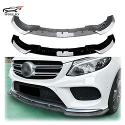 3X 2015 To 2018 For Mercedes Benz W166 GLE Coupe C292 AMG Car Front Bumper Lip Canard Spoiler Splitter By ABS Body Kit