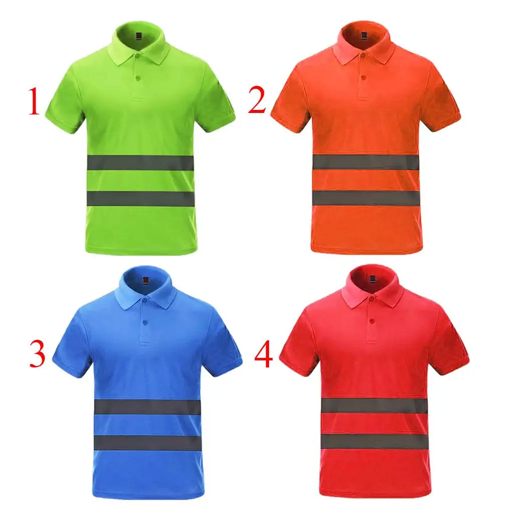 Reflective T-Shirt Quick Dry High Visibility Short Sleeve Vest,