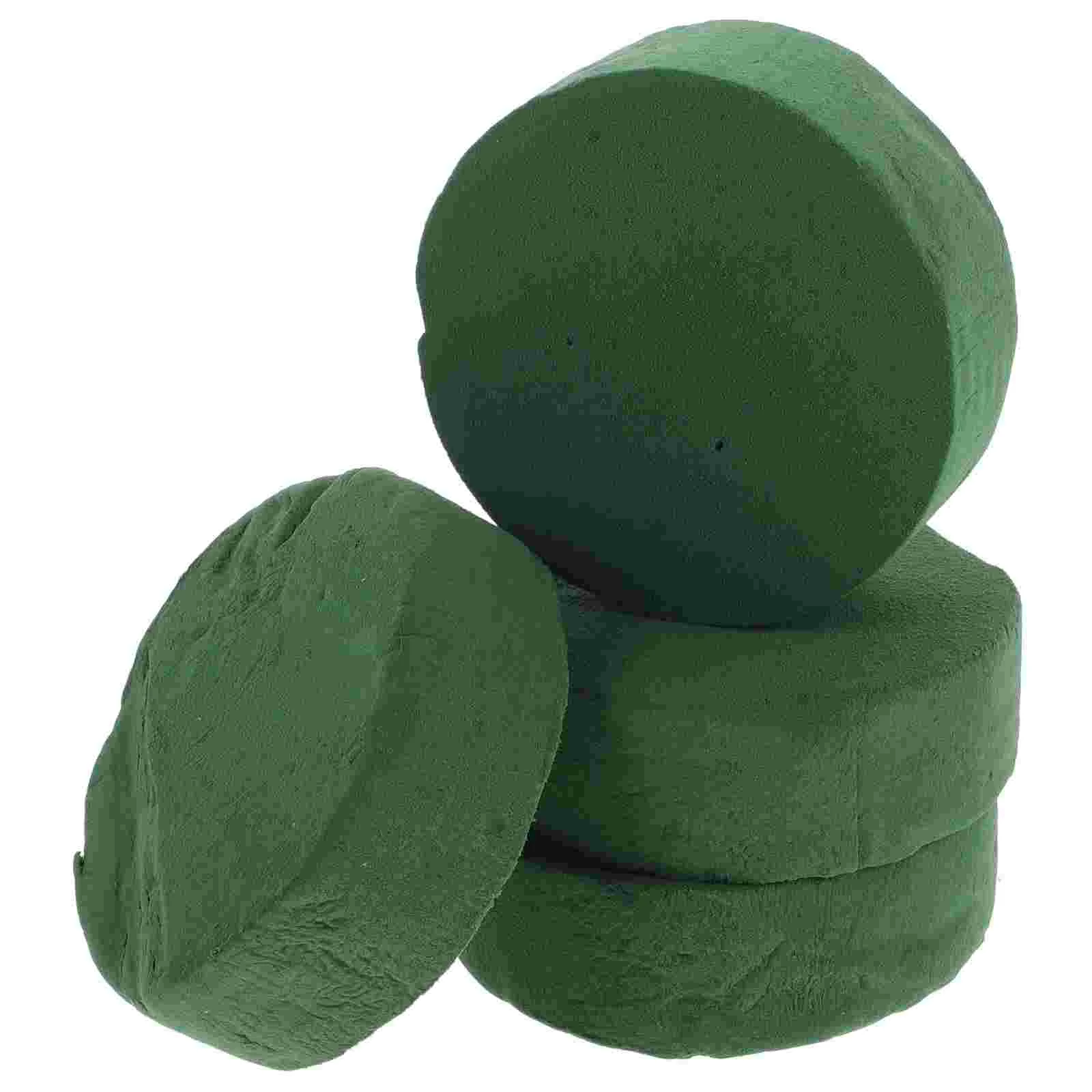 

4 Pcs Floral Foam Brick Flower Mud Plant Foams Bricks Round Arrangement Supplies Faux