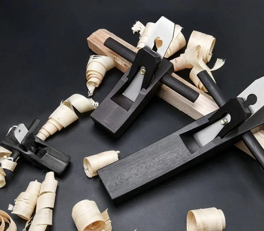 Hand Planer Carpenter Professional Ebony Wood Material Wear Resistant Sharp Blade Woodworking Hand Push Planer Woodworking Tools