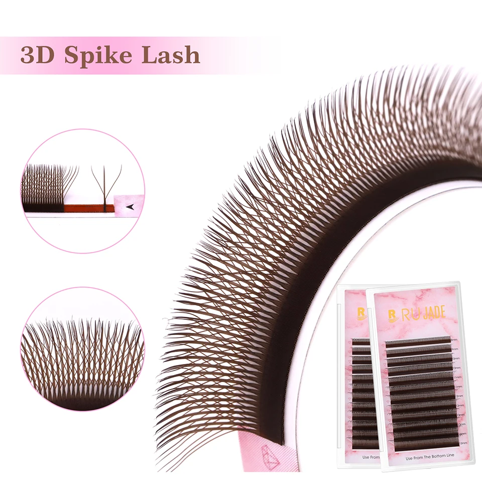 

Dark Brown 3D Spike W Shape Lash Extensions Premade Volume Fan Fairy Lashes 3D 4D 5D Clover Lash Wispy Marrom Bloom YY/W Eyelash