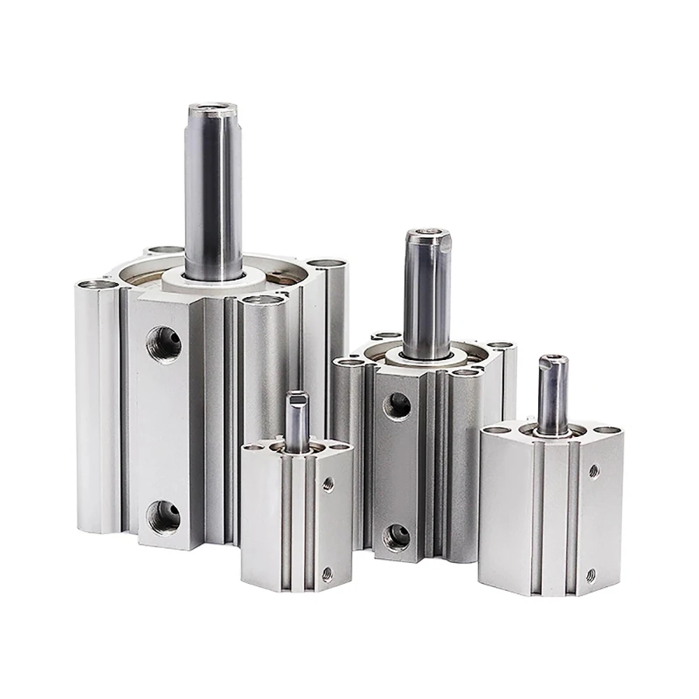 CQ2B Series SMC Type Aluminum Alloy Compact Compressed Air Thin Type Pneumatic Pistons Cylinder