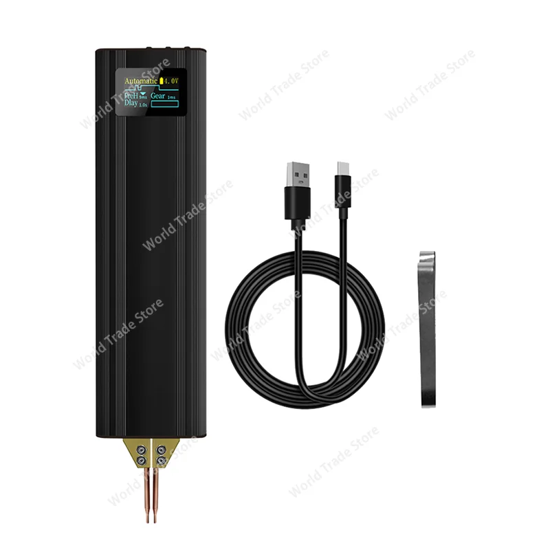 

Black Spot Welding Machine 80 Gears Adjustable Spot Welder Digital Display Automatic Trigger For 18650 Battery