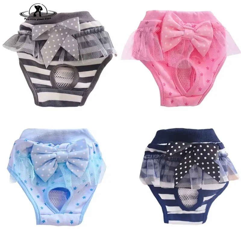 Pet Dog Sanitary Physiological Pants Diaper Washable Female Dog Shorts Anti-harassment Safety Panties Underwear Pet Briefs