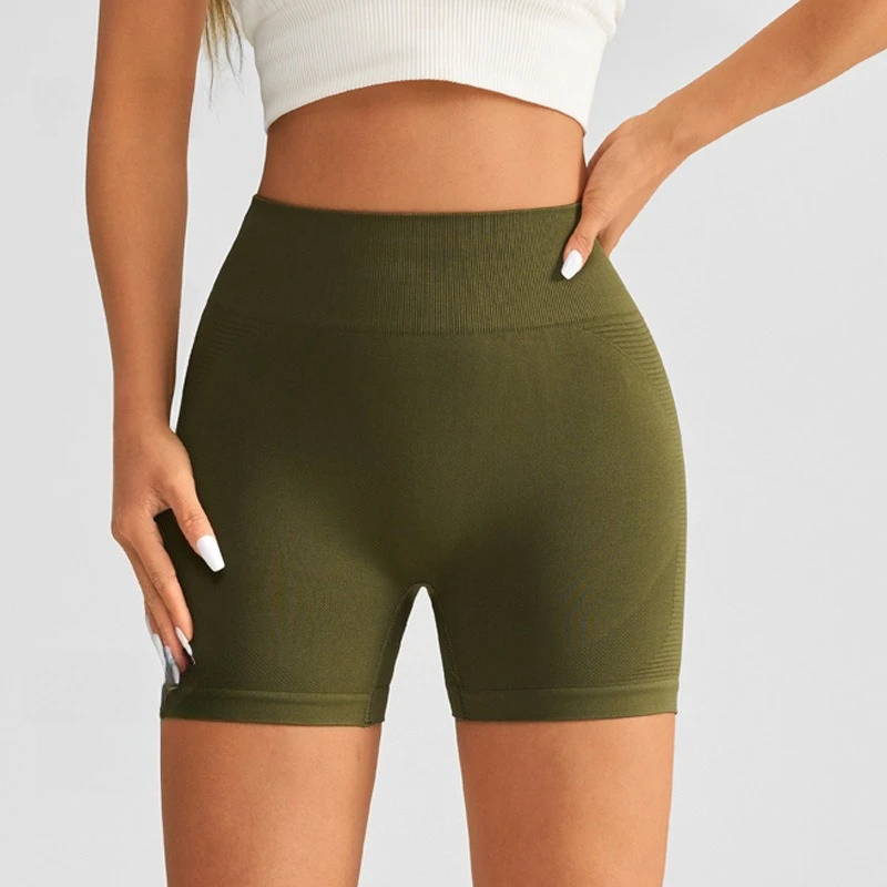

Women Solid Seamless Shorts Pro Half Pants Soft Fitness Yoga Pants Gym Running Cycling Sportswear Workout Tights