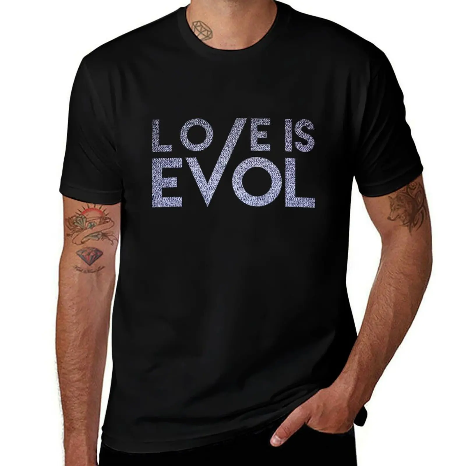 Camiseta Love is Evol / Evil, camiseta informal de manga corta para todos los días