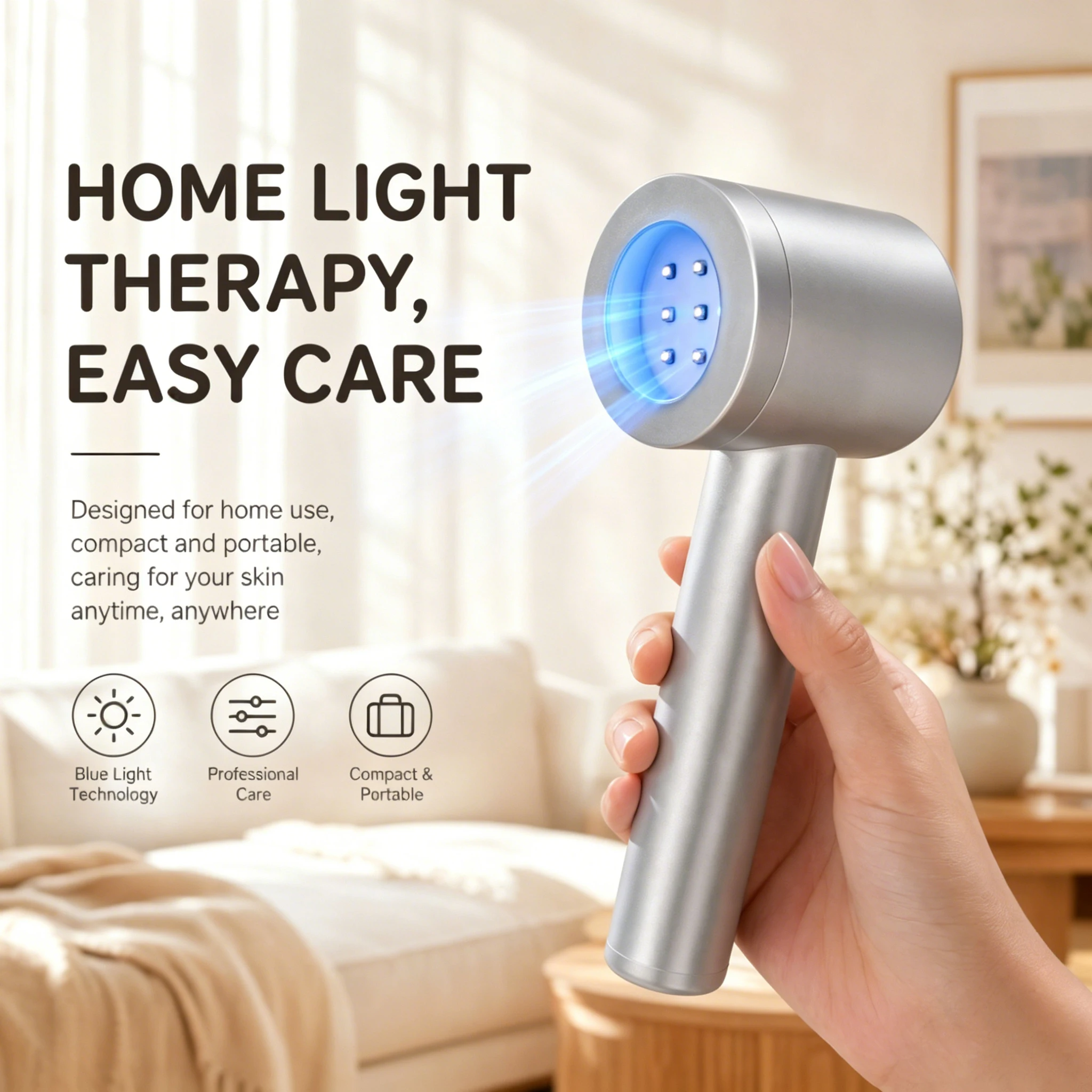 Precision LED Array 308nm Excimer Light Therapy Wand Scientific Dosage Timing Phototherapy Device For Skin Rehabilitation