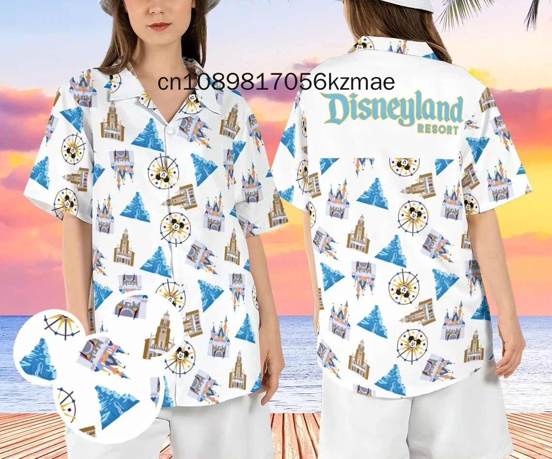 

Mickey Mouse Tropical Hawaiian Shirt Disney Inspired Men's Button Down Short-Sleeved Shirt Fashion Beach Short Sleeve T-Shirt