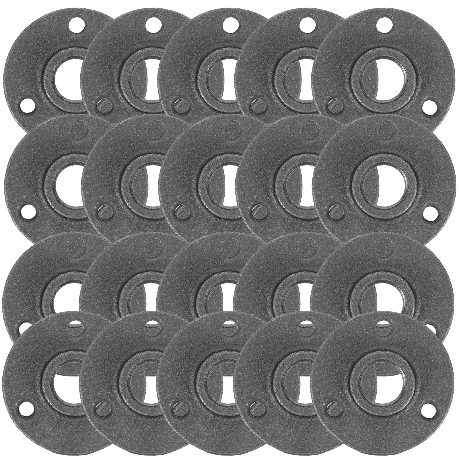

20pcs Cast Iron Floor Flange Base For Industrial Pipe Furniture Durable Wall Mount Bracket With 4 Holes Vintage Flange Decor