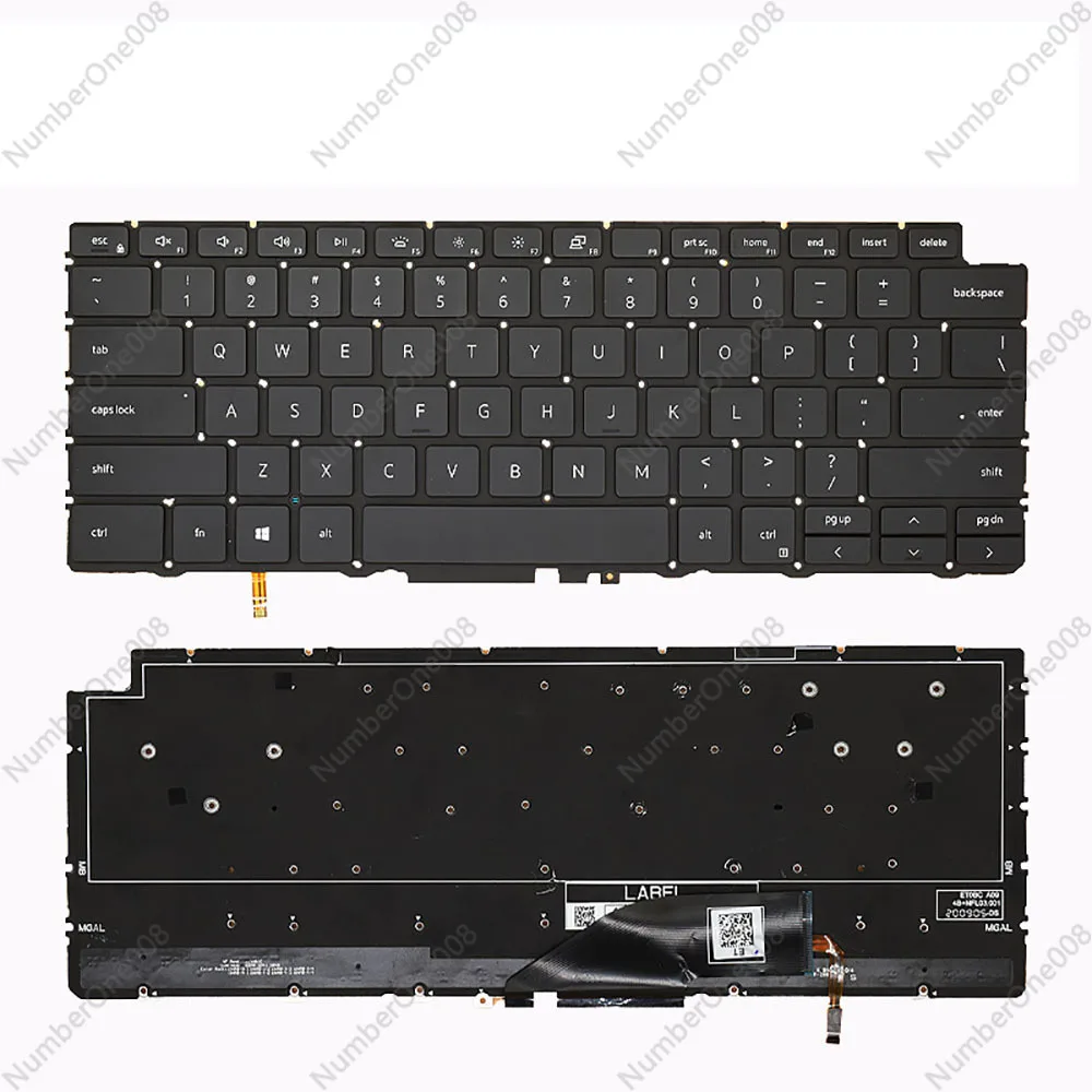 

Keyboard Backlit For DELL XPS 13 7390 2in1 2-in-1 04J7RW NSK-ET0BC PK132C91A00 4J7RW us