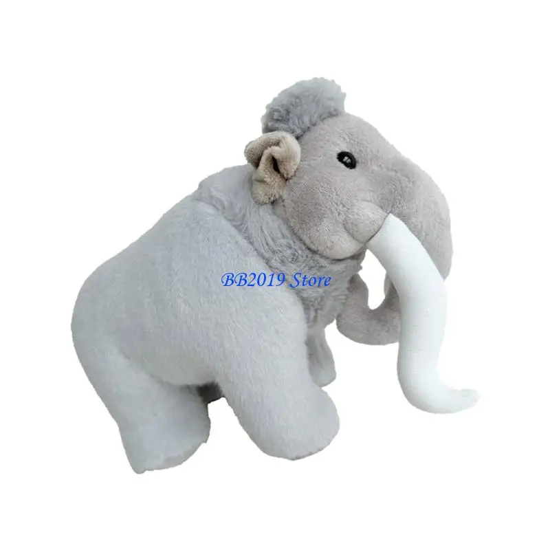 Q0KB Olifant pluche knuffel kinderknuffel Zacht katoen gevuld sierkussen