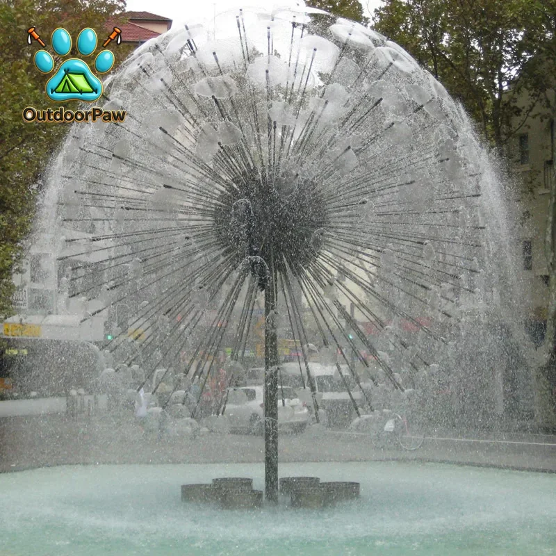 Stainless Steel Brass Crystal Ball, dandelion Fountain Nozzle, Pool Landscape Nozzle