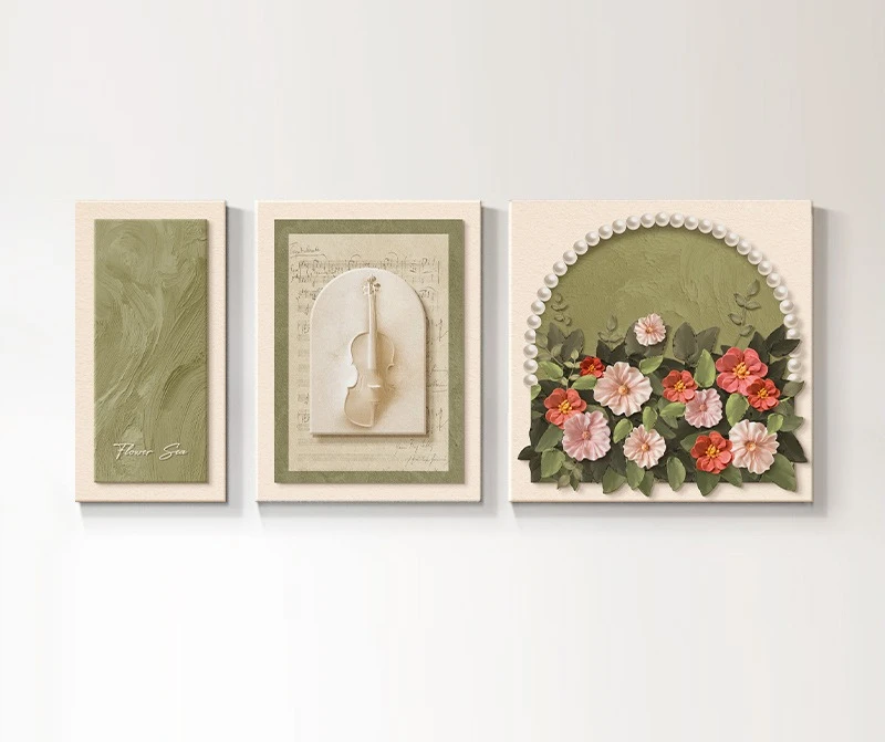 

Cream wind, living room, decorative painting, French, vintage, rose, art, high sense