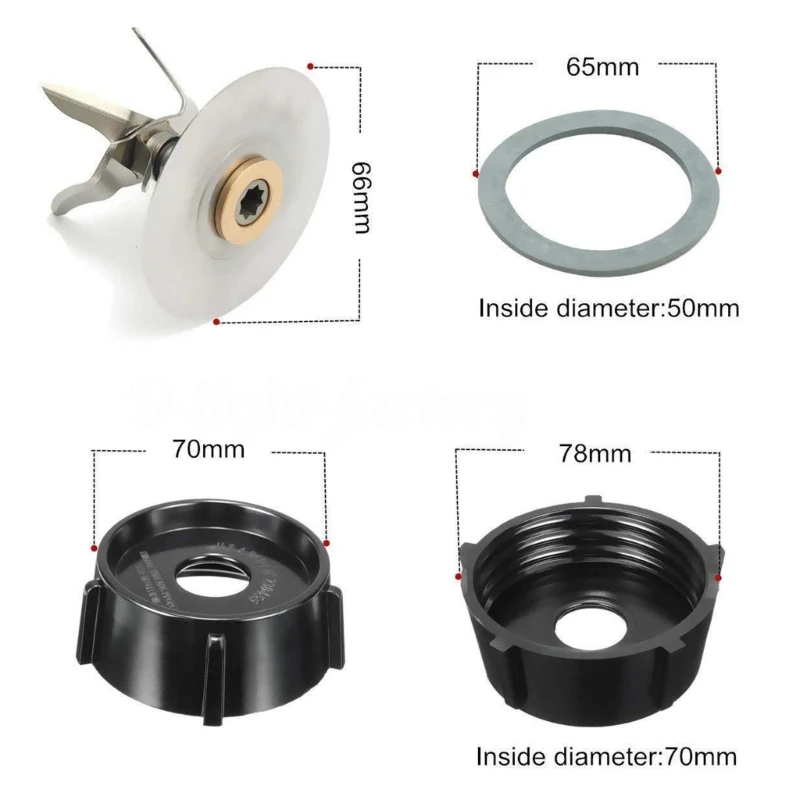 Niezbędna część konserwacyjna blendera Podstawa tnąca Uszczelka uszczelniająca Blendery Głowica tnąca Dolne nakrętki słoików do