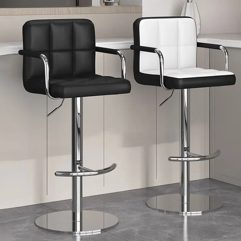 High Quality Telescopic Bar Stool Modern Nordic Recreational Black Party Chairs Adjustable Minimalist Taburetes De Bar Furniture