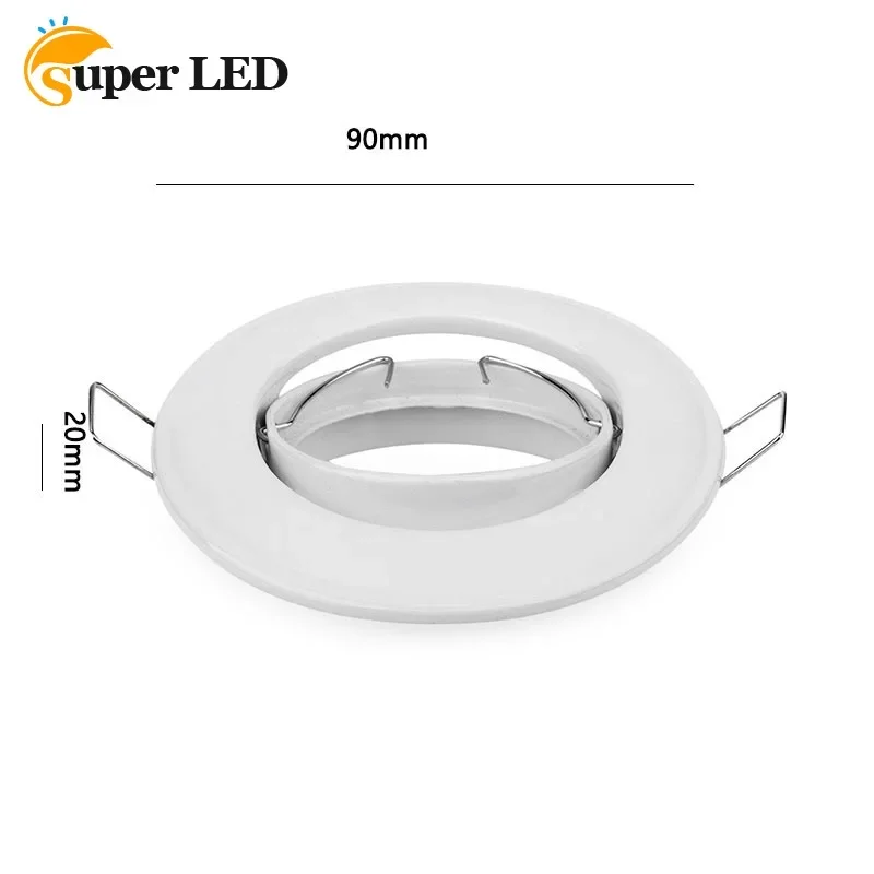 

JOYINLED LED Recessed Downlight LED Spotlight Lamp White Round Iron Metal Cut Hole 62mm Fixture Frame