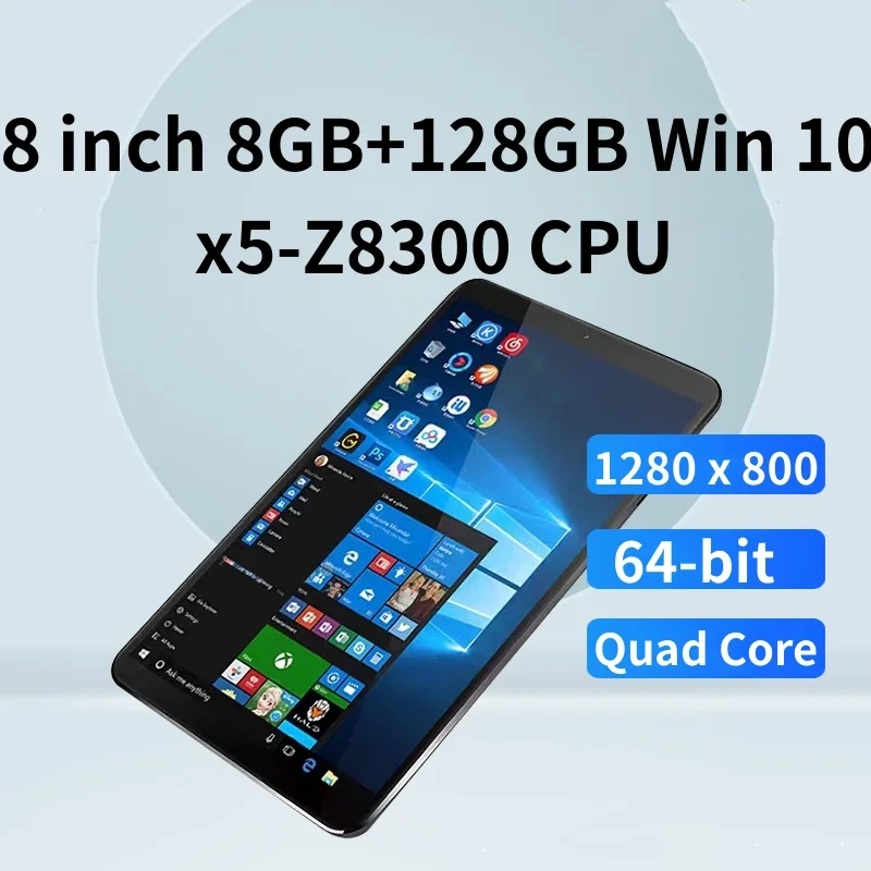 8 INCH T10 AR3 Windows 10 Tablet PC Z8350 CPU 8GB RAM 128GB ROM 1280*800 Built in 4000mAh Battery Dual Camera Quad Core WIFI
