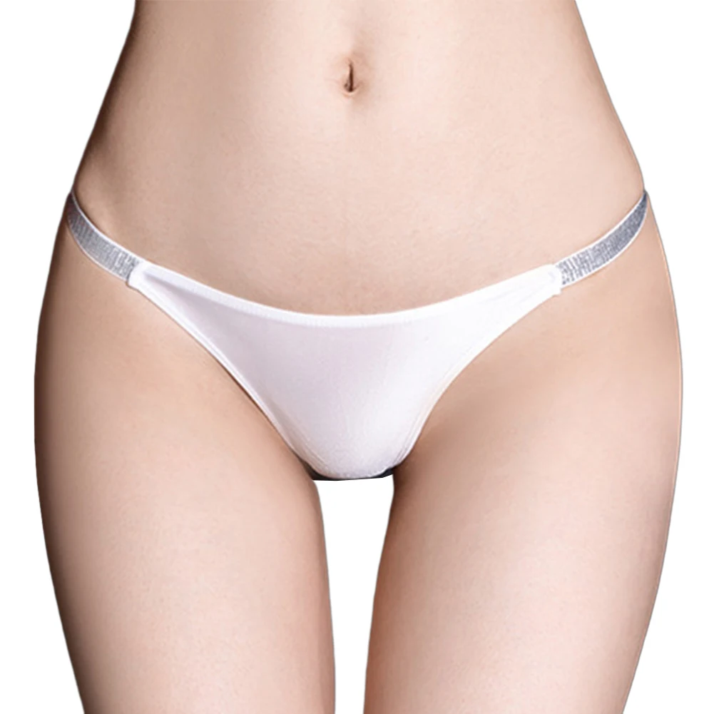 

Women Gstring Thongs Briefs Low Rise High Cut Stretch Underwear White Black Pink Dark Gray Suitable for Most People Sexy