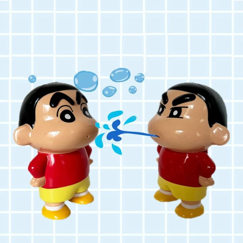 

Crayon Shin Chan Cute Creative Anime Action Figure PVC Model Doll Water Squirt Toys Children's Spray Hand Grab Home Game Gifts