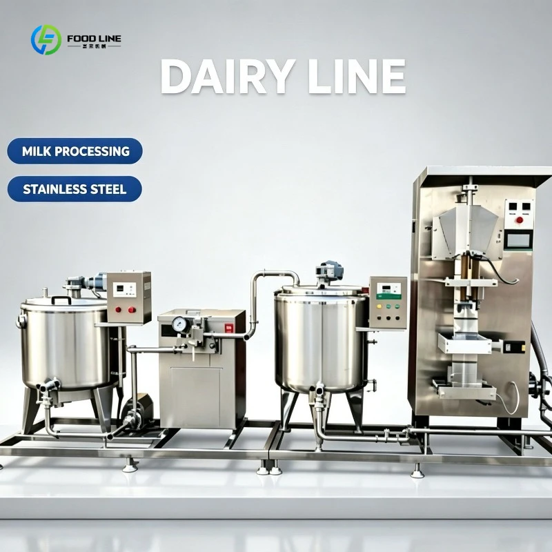 Automatic Dairy Processing Line Pasteurized Milk Production for Milk and Yogurt FL Customized