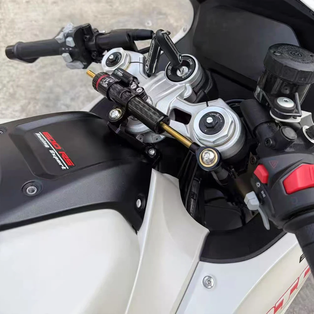 CFMOTO 675SR-R 675SRR 새로운 오토바이 액세서리 조정 가능한 스티어링 댐퍼 안정기 장착 브래킷 키트