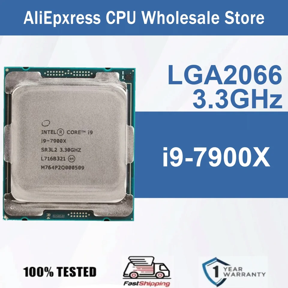 Intel Core I9-7900X 10 Core 20 Thread 3.3GHz 140W 13.75MB Cache