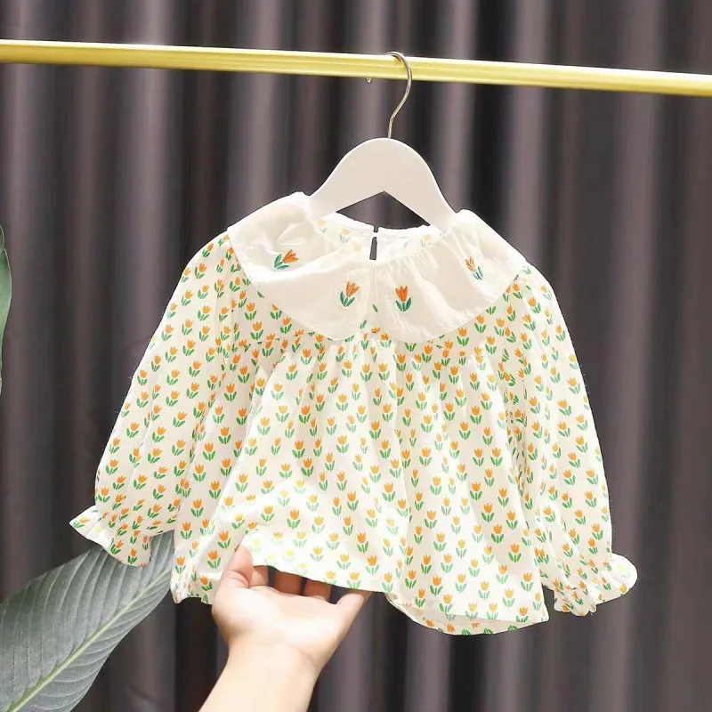 18M-5T children kids girls cotton full sleeve fashion cute spring autumn shirt blouse