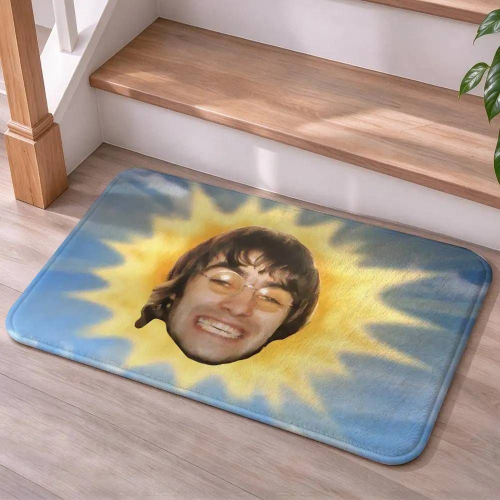 Britpop Classic O-OASIS Band Design Short Plush Bathroom Door Mat, Hallway Decor Rug, Home Entry Welcome Floor Mat