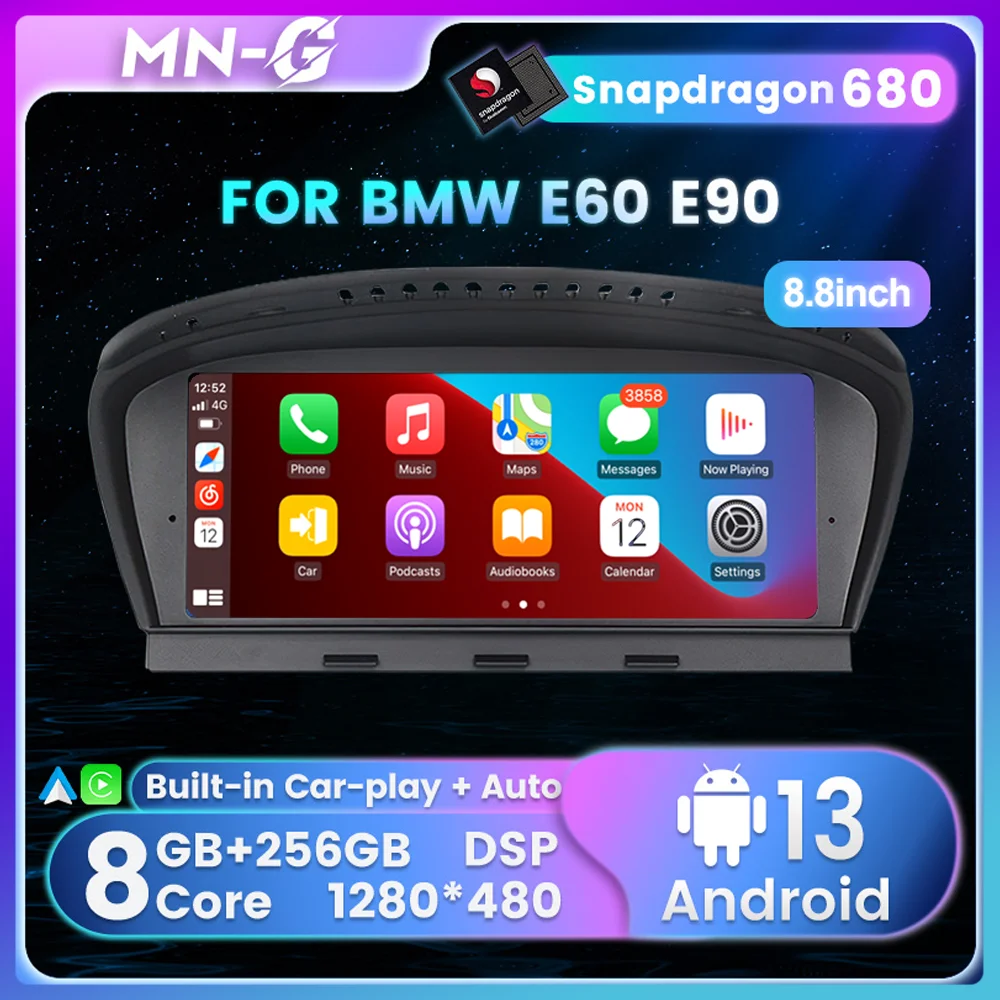 Snapdragon 680 Android all in one For BMW 5 Series bmw e60 E61 E63 E64 bmw e90 E91 E92 E93 Autoradio Multimedia Player Carplay