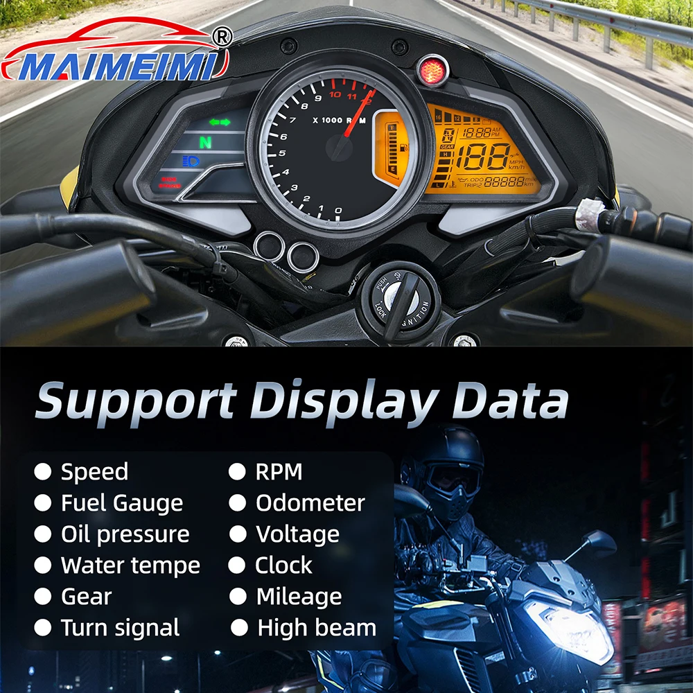 

For Bajaj pulsar 135 150 160 180 200NS 2015-2018 Motorcycle Instrument Digital Meter Assy Speedometer Tachometer Odometer