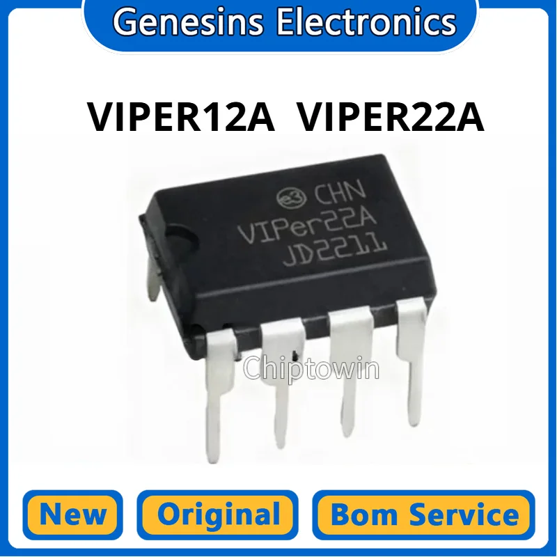 5/50/500 pcs Original VIPER12A DIP-8 in-line, switching power supply chip VIPER22A 12A/22A WN7