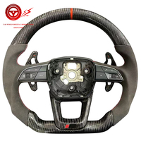 Carbon Fiber Semi Suede Steering Wheel Assembly With Carbon Fiber Paddles,For Audi Q5 FY Q7