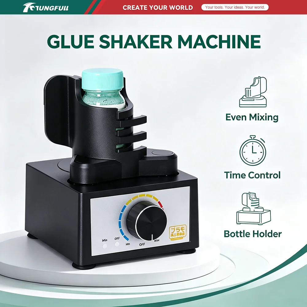 Mini Benchtop Vortex Mixer Adjustable Speed Electric Paint Shaker Stirrer PMKJ020 Portable Hobby Model Pigment Mixing Machine