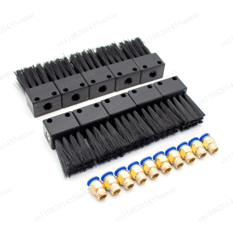 10PCS 40MM Industrial Chain Lubrication Brush Nylon Oiling Brush 6MM Quick Plug
