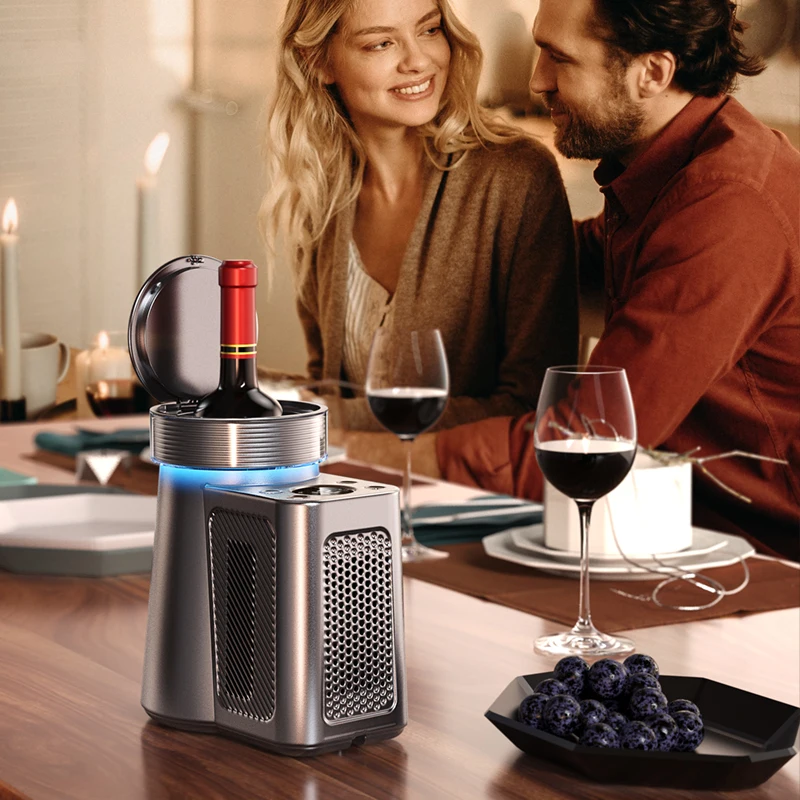 Smart Fast Wine Chiller Electrical Digital Display Cold Cup Home Desktop Cola Beer Cooling Cup Portable Wine Cooler