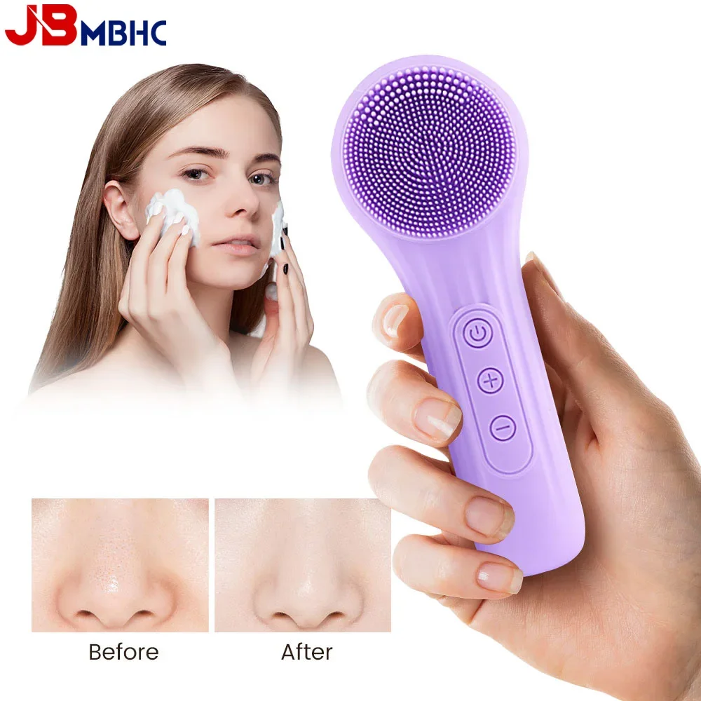 

Electric Face Cleansing Brush Sonic Rechargeable Facial Cleanser Massager Facial Brush Skin Scrubber Skin Care Tools Women Men