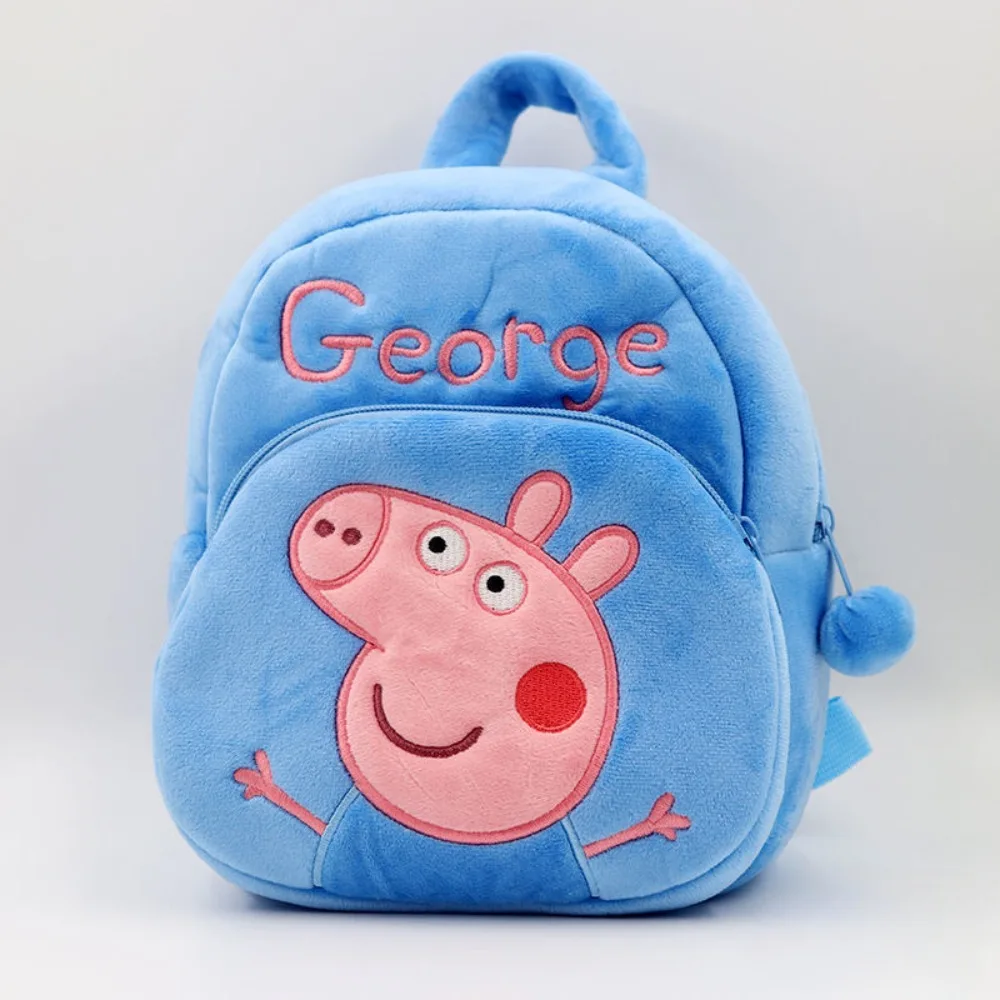 Peppa Pig Series Cartoon Anime Fashion Personality Plush Toy Children Leisure Cute Kindergarten Backpack Holiday Gift