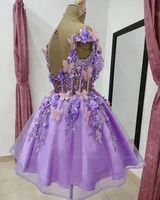 Butterfly Short Homecoming Dresses for Teens Off Shoulder Prom Dress for Quinceanera Puffy Tulle Short Prom Gown Customized 2