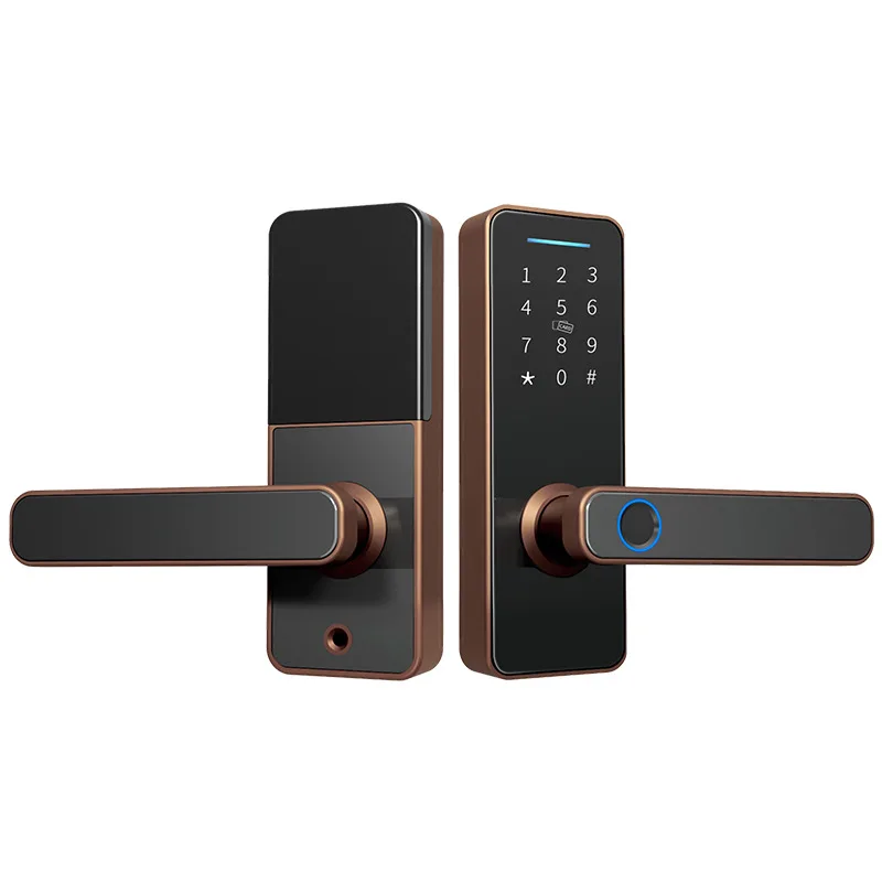 Tuya TTLock Electronic Smart Door Lock With Biometric Fingerprint/Smart Card/Password/Key Unlock/USB Emergency Charging