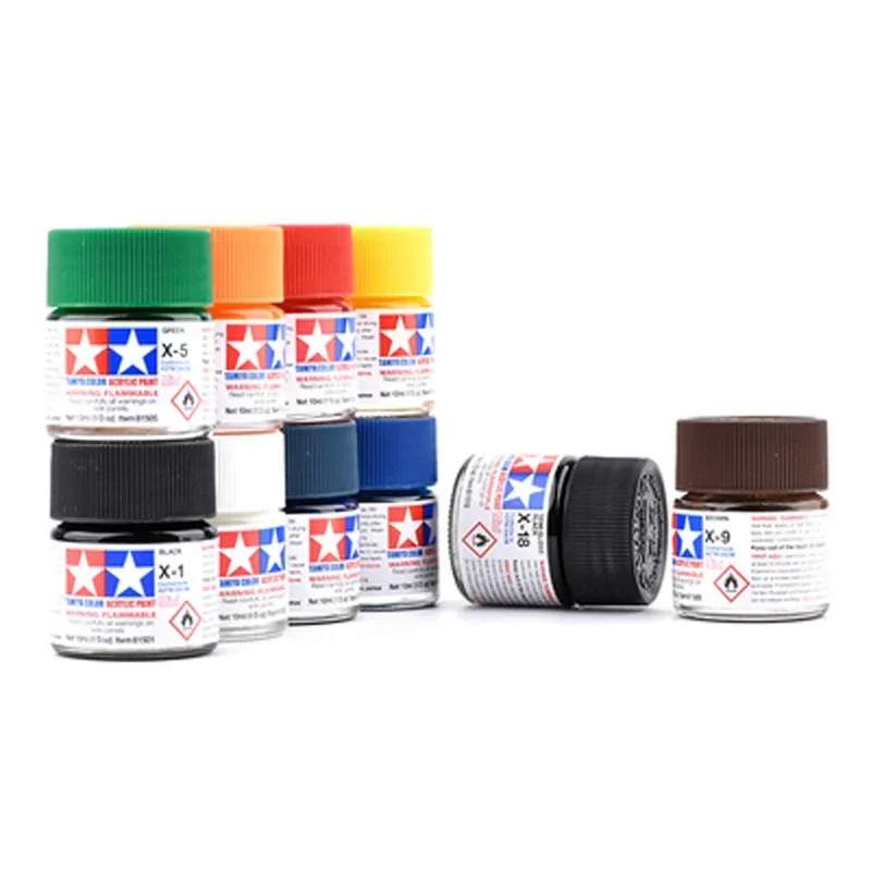 Tamiya Paint X1-X23 10ml Gross Colors For Assembly Model Building Tool DIY Water-Soluble Acrylic Painting