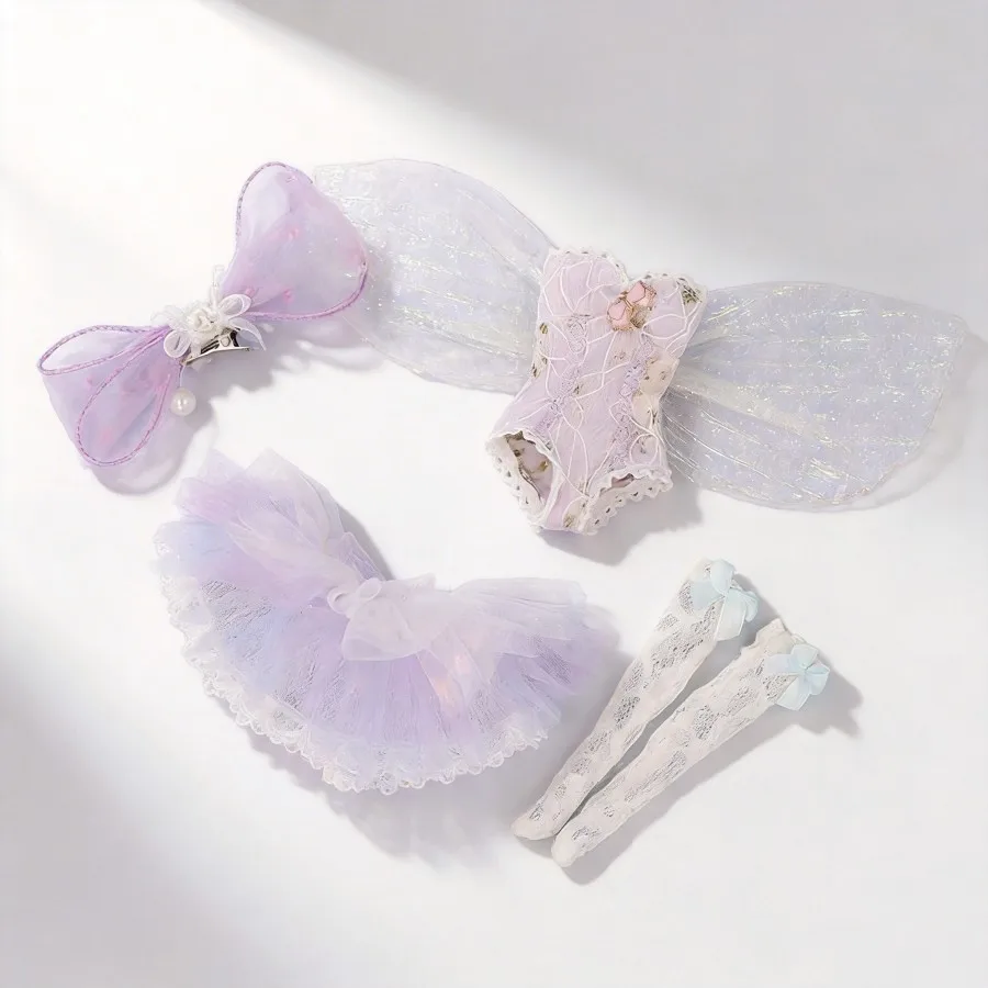 

Фиолетовый кружевной комплект одежды для кукол ICY DBS Blythe, подходит для кукол OB24 Licca