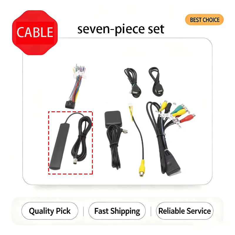 For Android Radio Multimedia RCA GPS 4G 4pin 6pin USB 4Gantenna Sim Card Slot Rearview line Car Accessories Wires Part