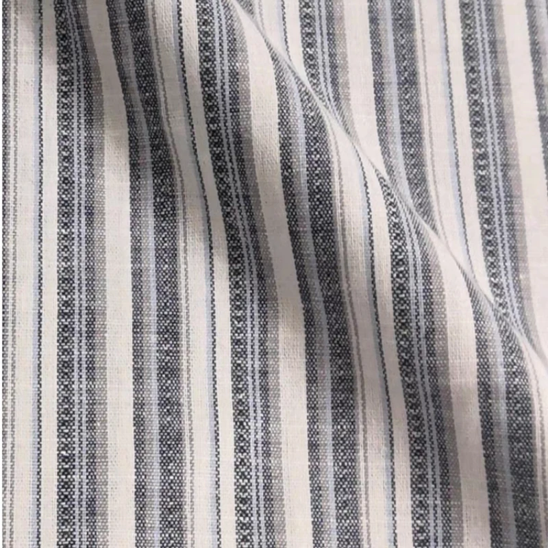 Tessuto Non elastico in cotone di canapa strisce tinte in filo per abbigliamento camicia abito pantaloni Designer fai da te materiale per cucire