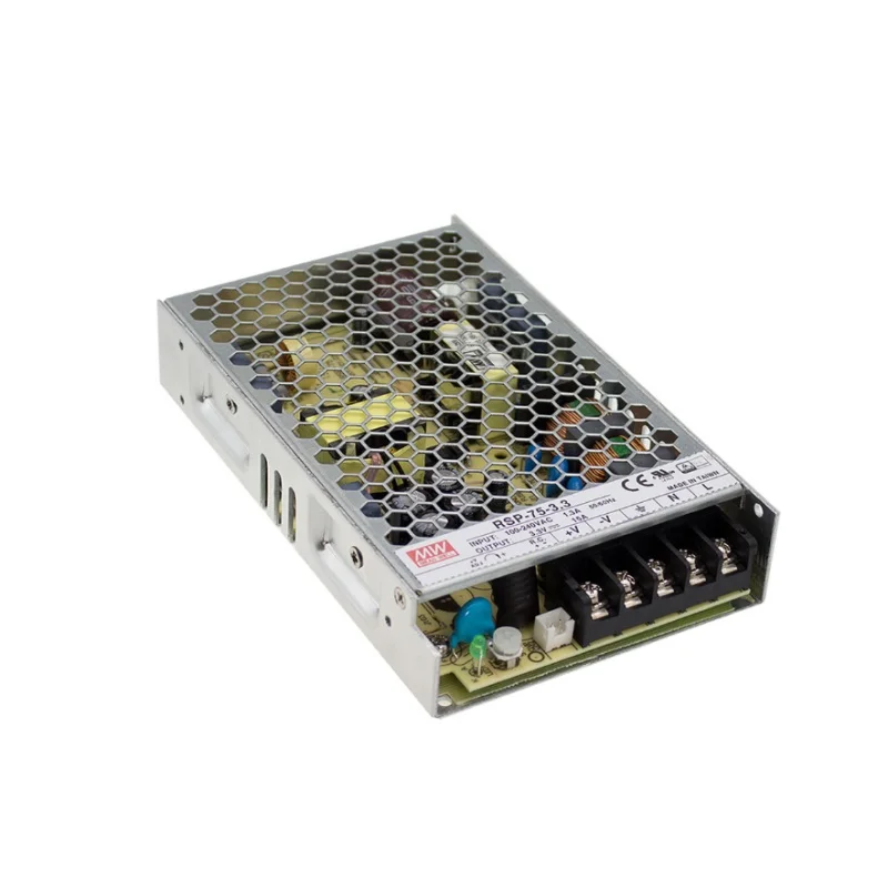 

Блок питания MEAN WELL 75W с одним выходом и функцией PFC RSP-75-3.3 RSP-75-5 RSP-75-7.5 RSP-75-12 RSP-75-13.5 RSP-75-15 RSP-75-24