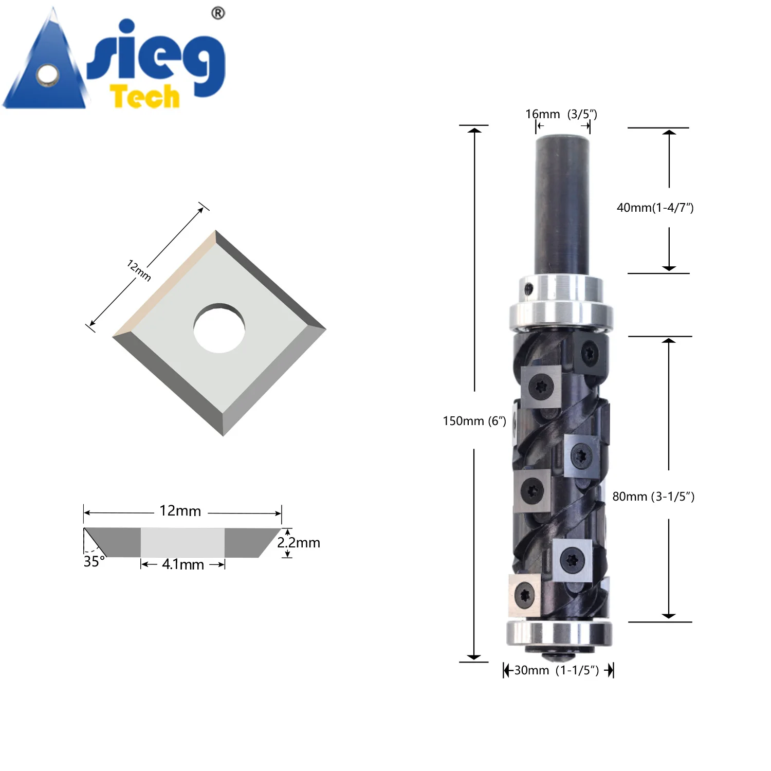 Spiral Flush Trim Router Bit 16mm 5/8\